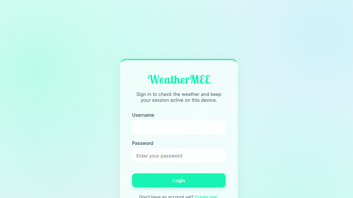 WeatherMEE — simple weather search app